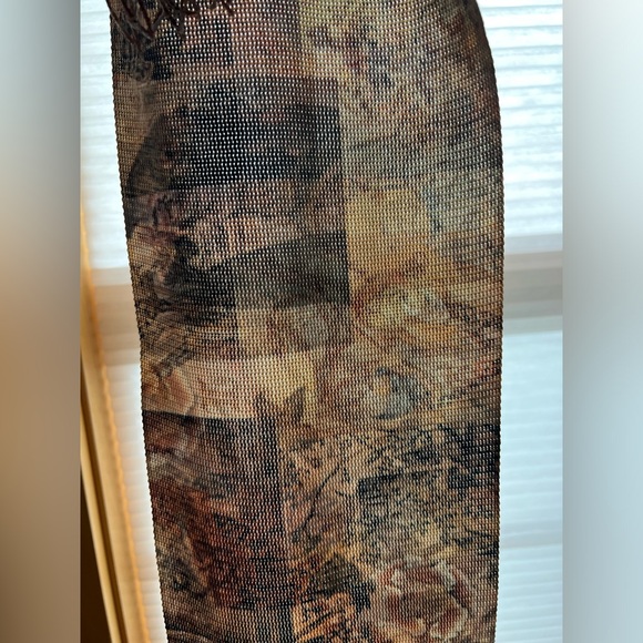🧚NWOT Etherial Fairy Vintage Sulamith Wülfing Rare Unique Fringed Scarf 7”x 51 - Picture 4 of 17